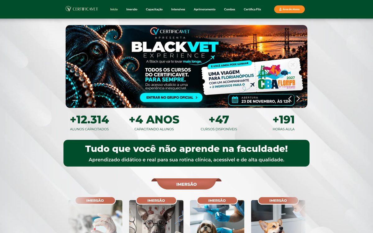 Print do site CertificaVet
